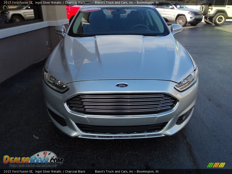 2015 Ford Fusion SE Ingot Silver Metallic / Charcoal Black Photo #23