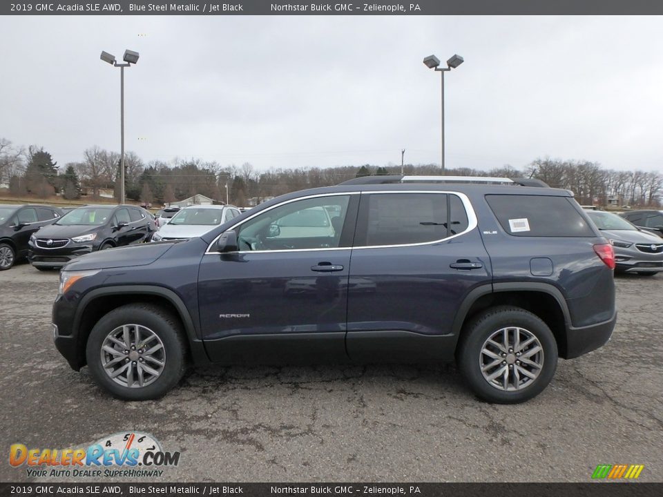 2019 GMC Acadia SLE AWD Blue Steel Metallic / Jet Black Photo #9
