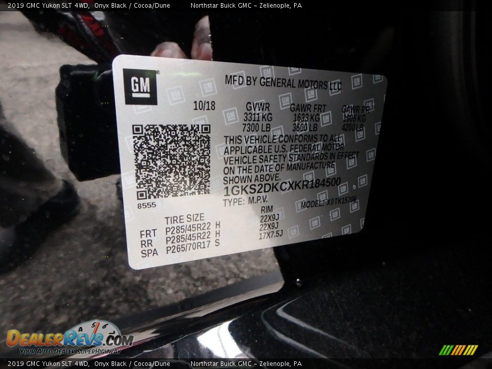 2019 GMC Yukon SLT 4WD Onyx Black / Cocoa/Dune Photo #16