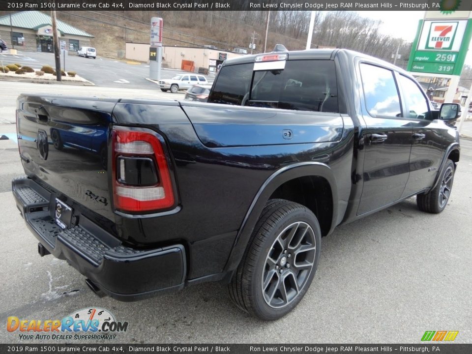 2019 Ram 1500 Laramie Crew Cab 4x4 Diamond Black Crystal Pearl / Black Photo #5