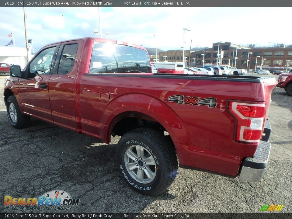 2019 Ford F150 XLT SuperCab 4x4 Ruby Red / Earth Gray Photo #4