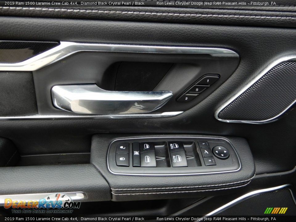 2019 Ram 1500 Laramie Crew Cab 4x4 Diamond Black Crystal Pearl / Black Photo #14