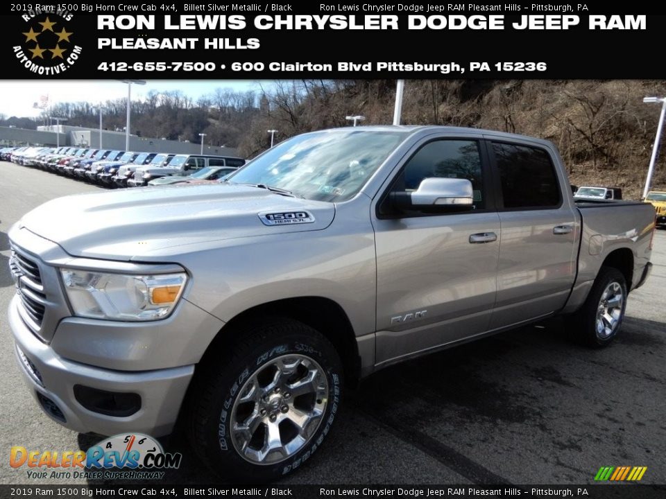 2019 Ram 1500 Big Horn Crew Cab 4x4 Billett Silver Metallic / Black Photo #1
