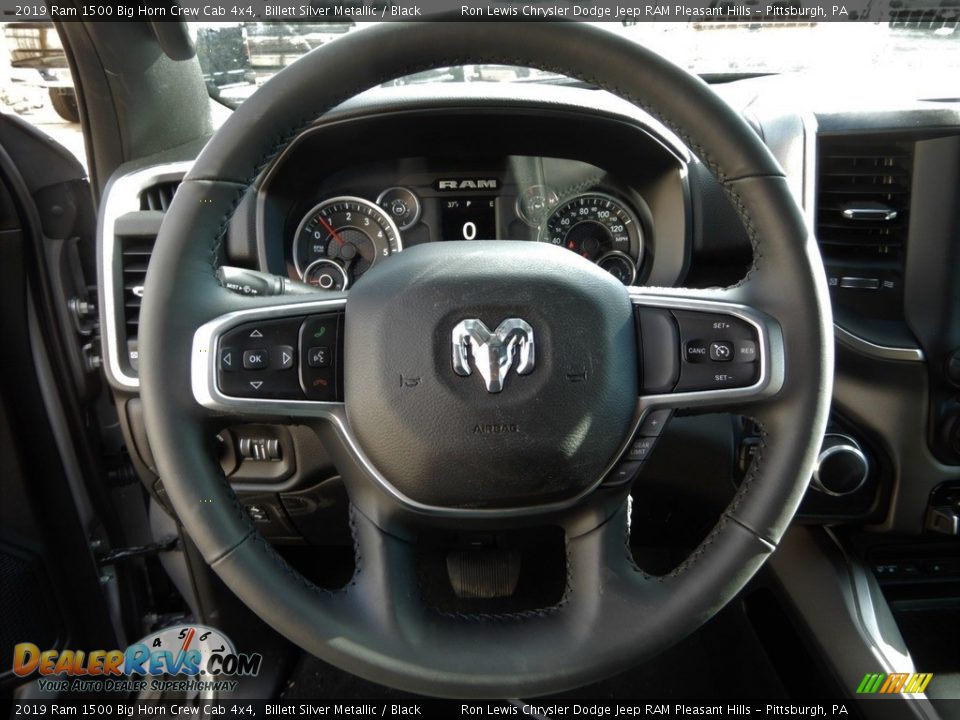 2019 Ram 1500 Big Horn Crew Cab 4x4 Billett Silver Metallic / Black Photo #17