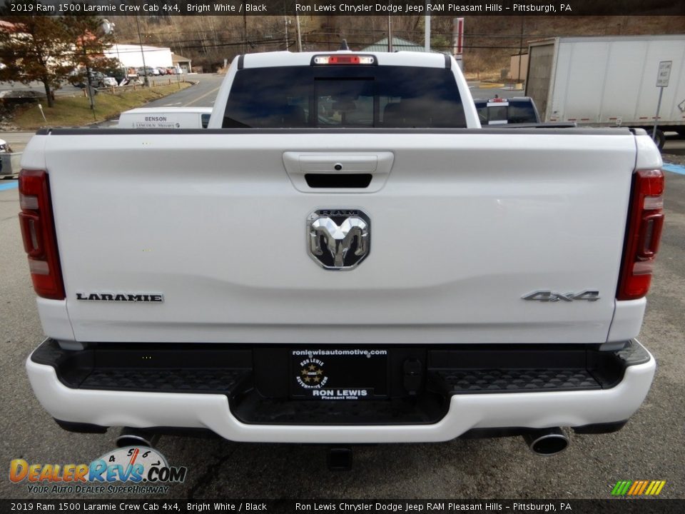 2019 Ram 1500 Laramie Crew Cab 4x4 Bright White / Black Photo #4