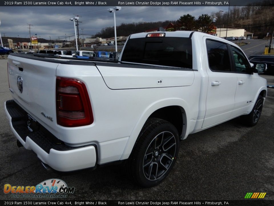 2019 Ram 1500 Laramie Crew Cab 4x4 Bright White / Black Photo #5