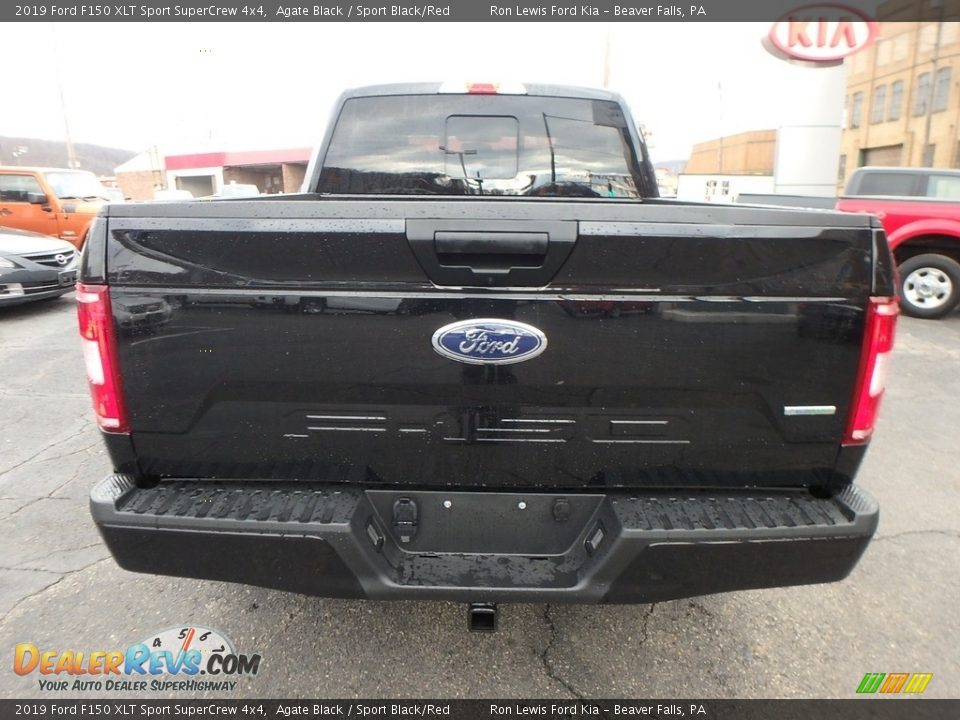 2019 Ford F150 XLT Sport SuperCrew 4x4 Agate Black / Sport Black/Red Photo #3