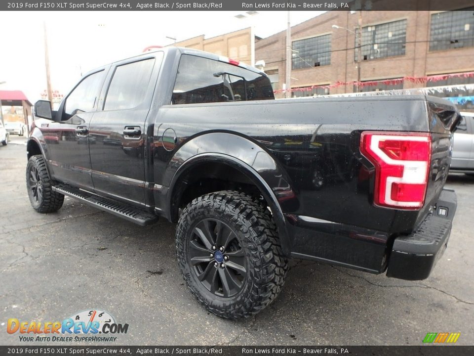 2019 Ford F150 XLT Sport SuperCrew 4x4 Agate Black / Sport Black/Red Photo #4