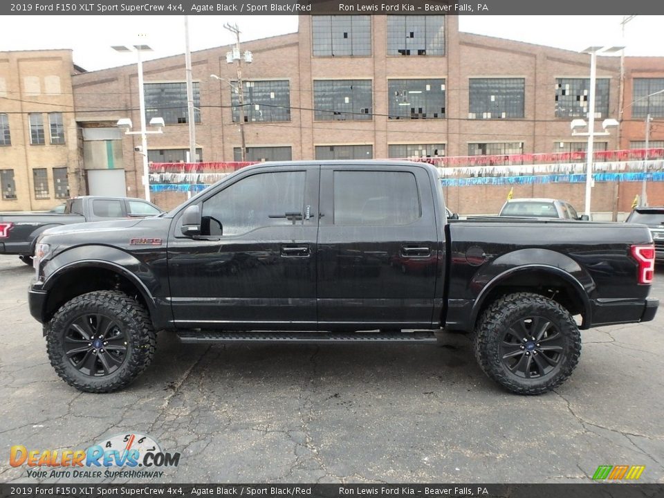 2019 Ford F150 XLT Sport SuperCrew 4x4 Agate Black / Sport Black/Red Photo #5