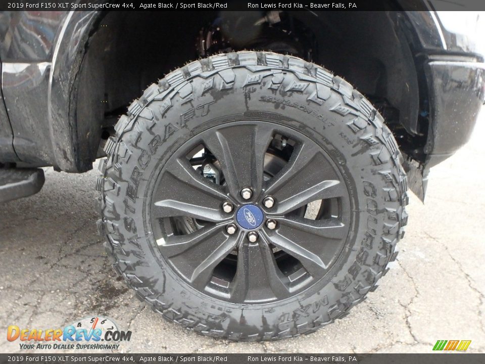 2019 Ford F150 XLT Sport SuperCrew 4x4 Agate Black / Sport Black/Red Photo #9