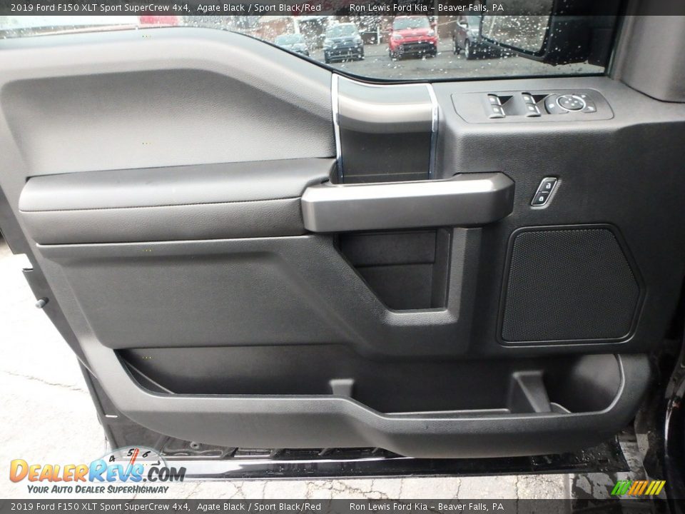 2019 Ford F150 XLT Sport SuperCrew 4x4 Agate Black / Sport Black/Red Photo #13