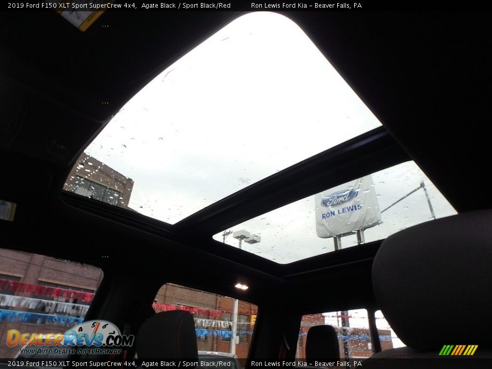 2019 Ford F150 XLT Sport SuperCrew 4x4 Agate Black / Sport Black/Red Photo #15
