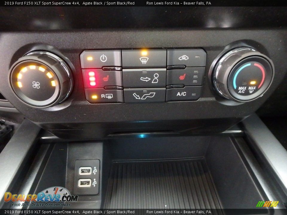 2019 Ford F150 XLT Sport SuperCrew 4x4 Agate Black / Sport Black/Red Photo #19
