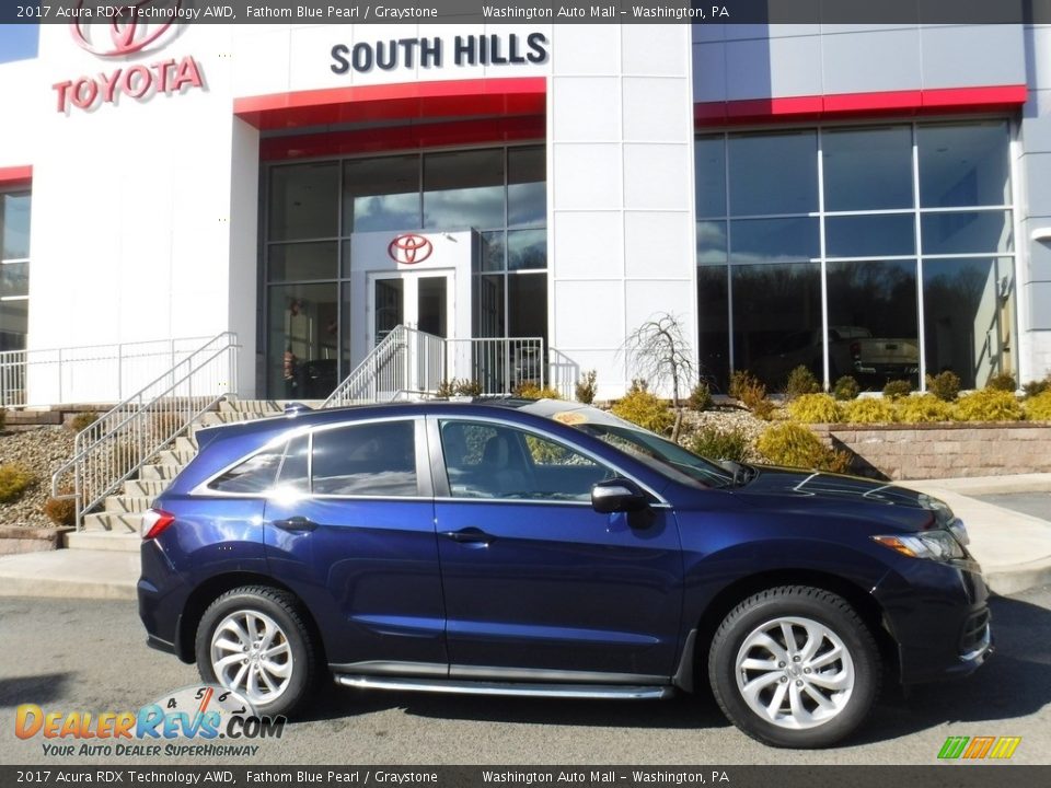 2017 Acura RDX Technology AWD Fathom Blue Pearl / Graystone Photo #2
