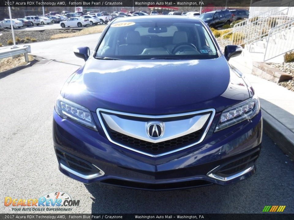 2017 Acura RDX Technology AWD Fathom Blue Pearl / Graystone Photo #6