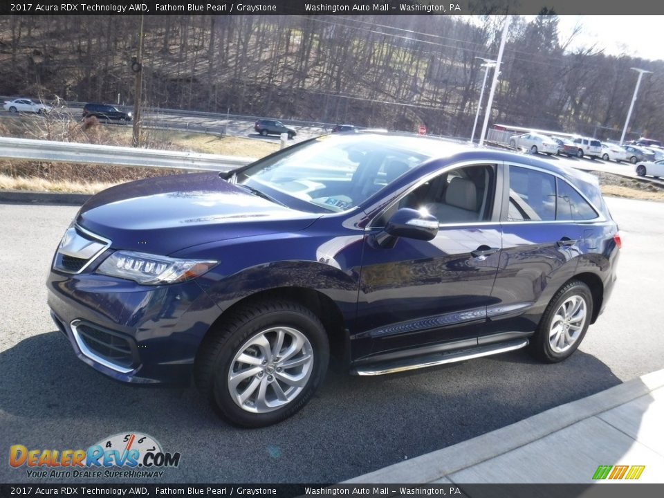 2017 Acura RDX Technology AWD Fathom Blue Pearl / Graystone Photo #7