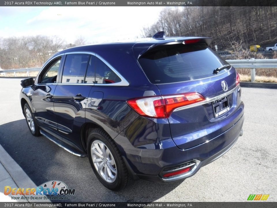 2017 Acura RDX Technology AWD Fathom Blue Pearl / Graystone Photo #8