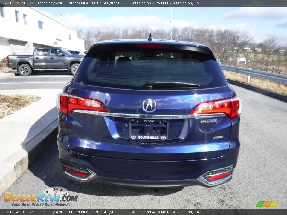 2017 Acura RDX Technology AWD Fathom Blue Pearl / Graystone Photo #9