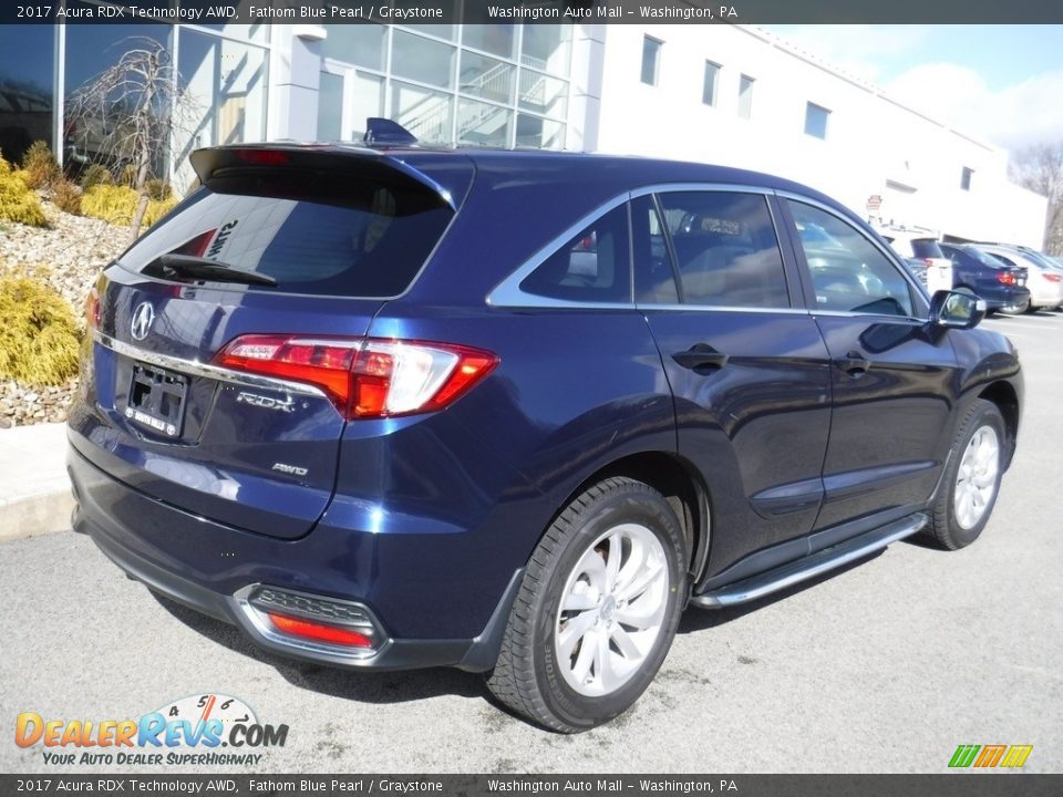2017 Acura RDX Technology AWD Fathom Blue Pearl / Graystone Photo #10