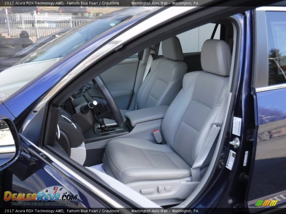 2017 Acura RDX Technology AWD Fathom Blue Pearl / Graystone Photo #16