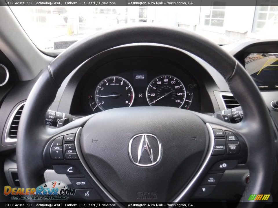 2017 Acura RDX Technology AWD Fathom Blue Pearl / Graystone Photo #24