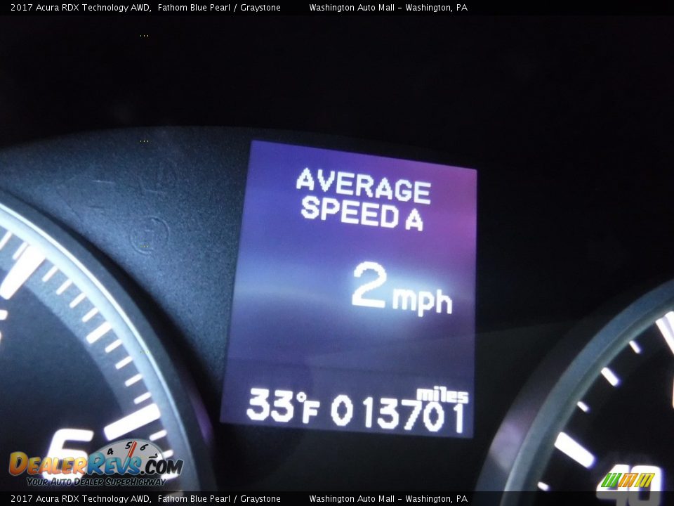 2017 Acura RDX Technology AWD Fathom Blue Pearl / Graystone Photo #33