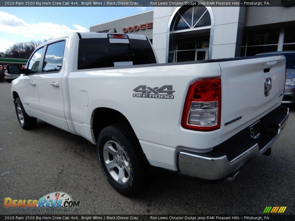 2019 Ram 1500 Big Horn Crew Cab 4x4 Bright White / Black/Diesel Gray Photo #3
