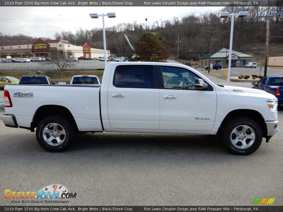 2019 Ram 1500 Big Horn Crew Cab 4x4 Bright White / Black/Diesel Gray Photo #6