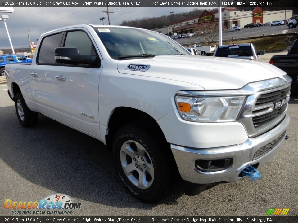 2019 Ram 1500 Big Horn Crew Cab 4x4 Bright White / Black/Diesel Gray Photo #7