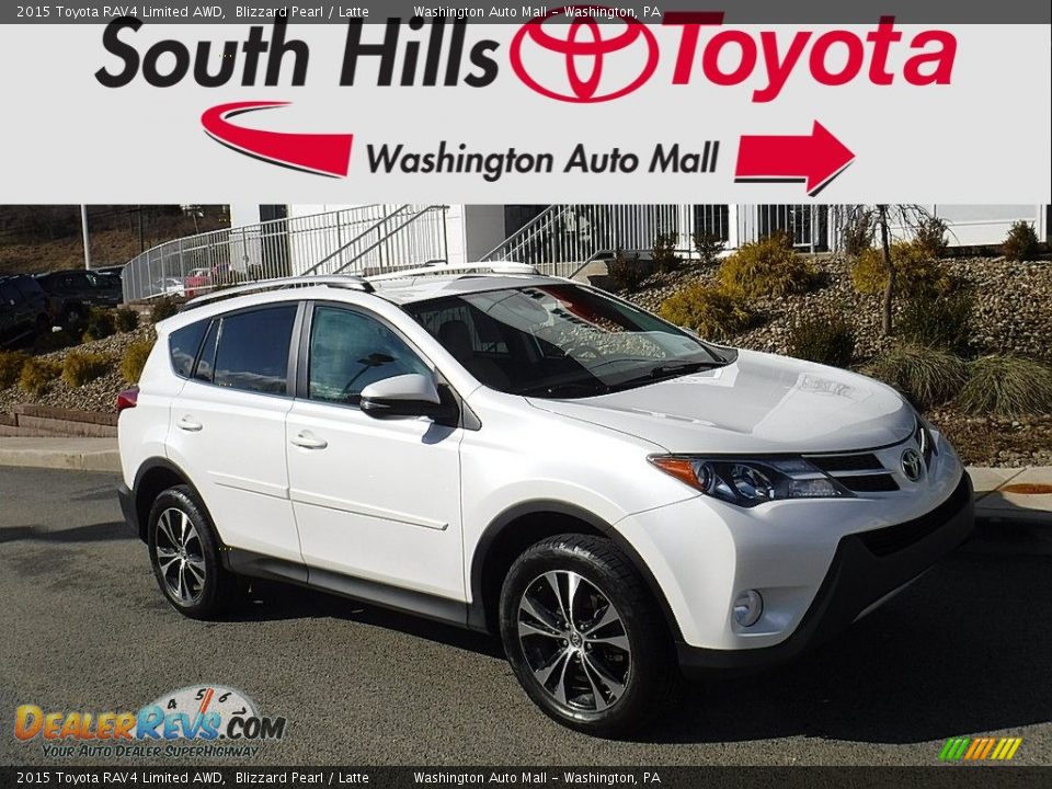 2015 Toyota RAV4 Limited AWD Blizzard Pearl / Latte Photo #1