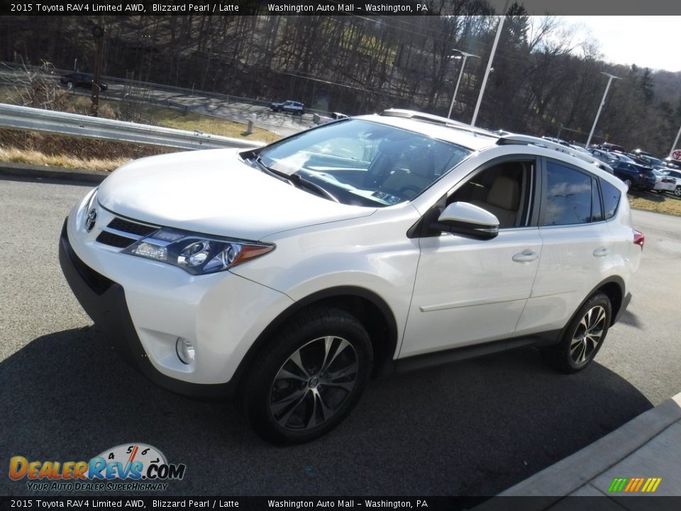 2015 Toyota RAV4 Limited AWD Blizzard Pearl / Latte Photo #6
