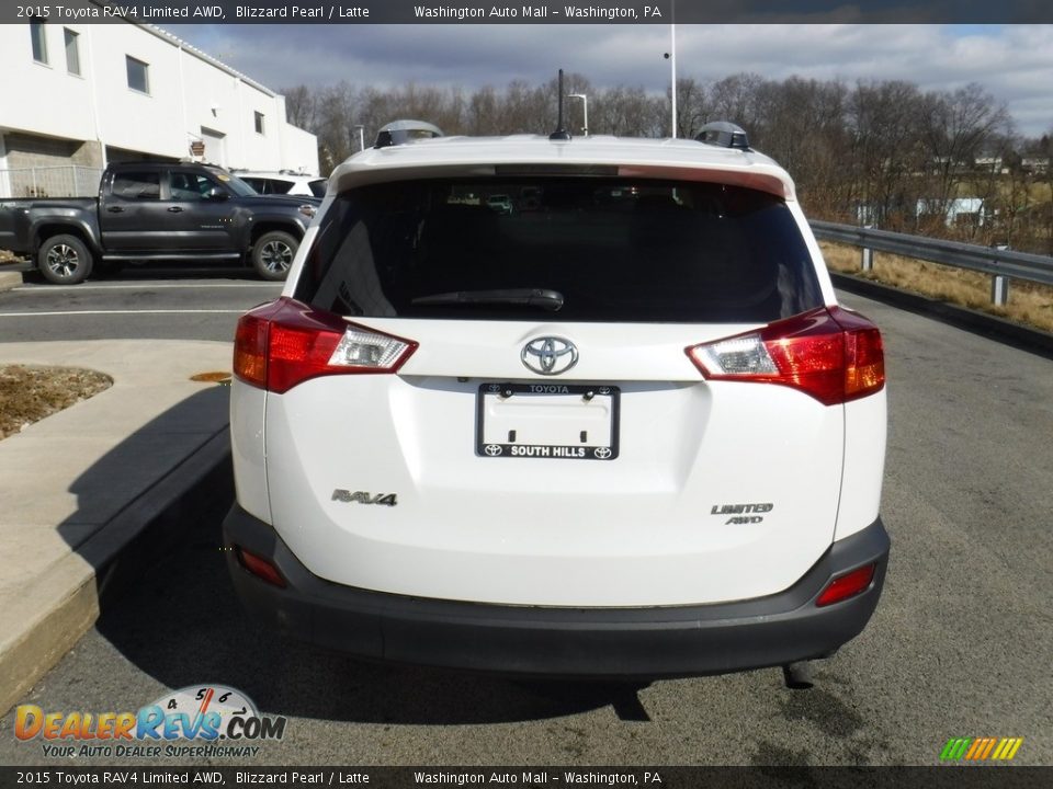 2015 Toyota RAV4 Limited AWD Blizzard Pearl / Latte Photo #7