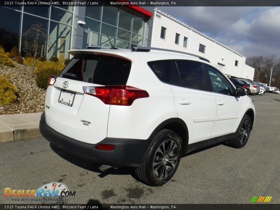 2015 Toyota RAV4 Limited AWD Blizzard Pearl / Latte Photo #8