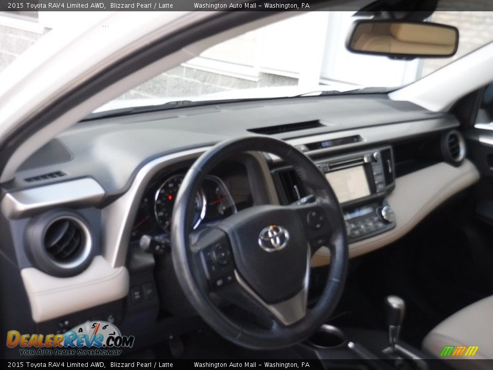 2015 Toyota RAV4 Limited AWD Blizzard Pearl / Latte Photo #11