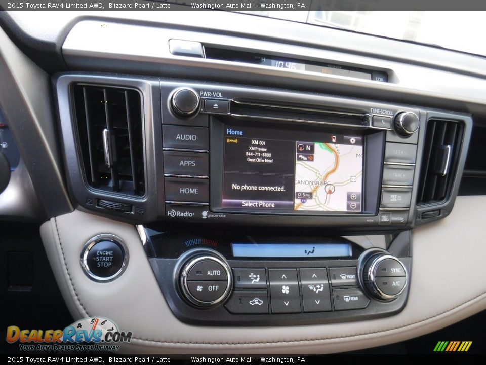 2015 Toyota RAV4 Limited AWD Blizzard Pearl / Latte Photo #17