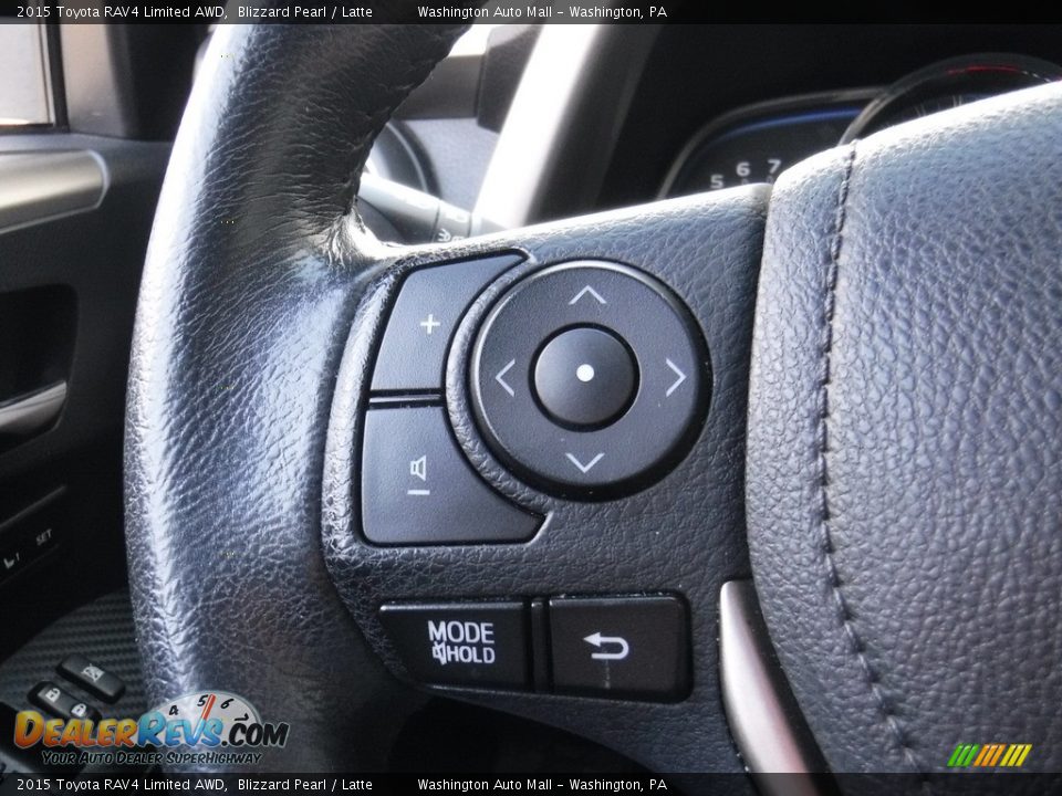 2015 Toyota RAV4 Limited AWD Blizzard Pearl / Latte Photo #22