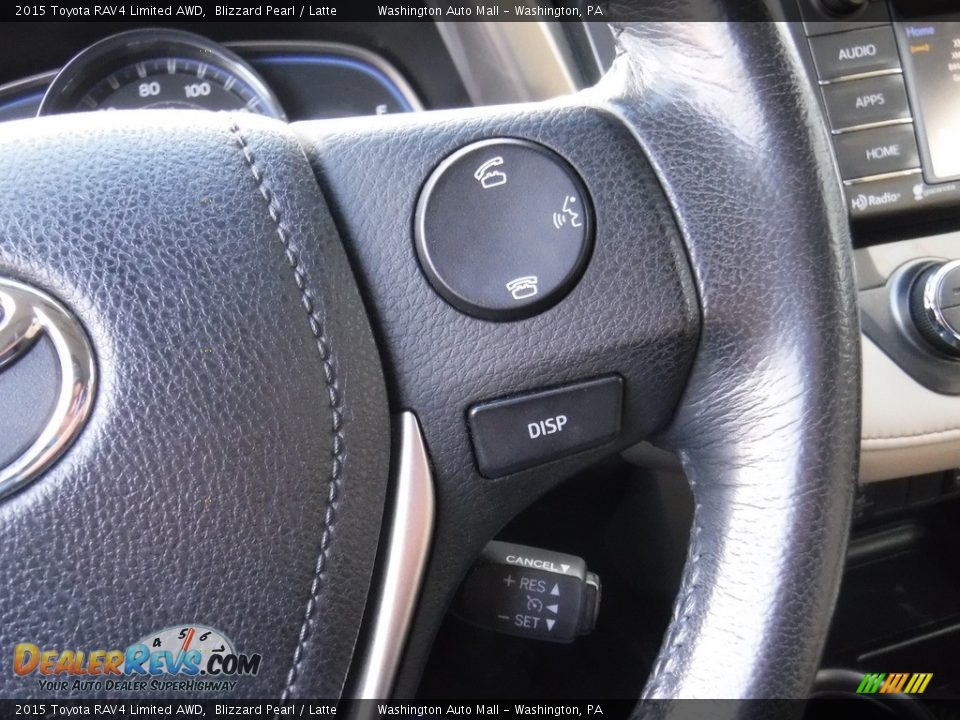 2015 Toyota RAV4 Limited AWD Blizzard Pearl / Latte Photo #23