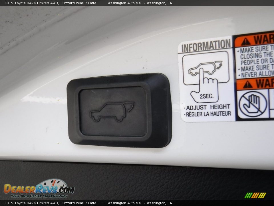 2015 Toyota RAV4 Limited AWD Blizzard Pearl / Latte Photo #27