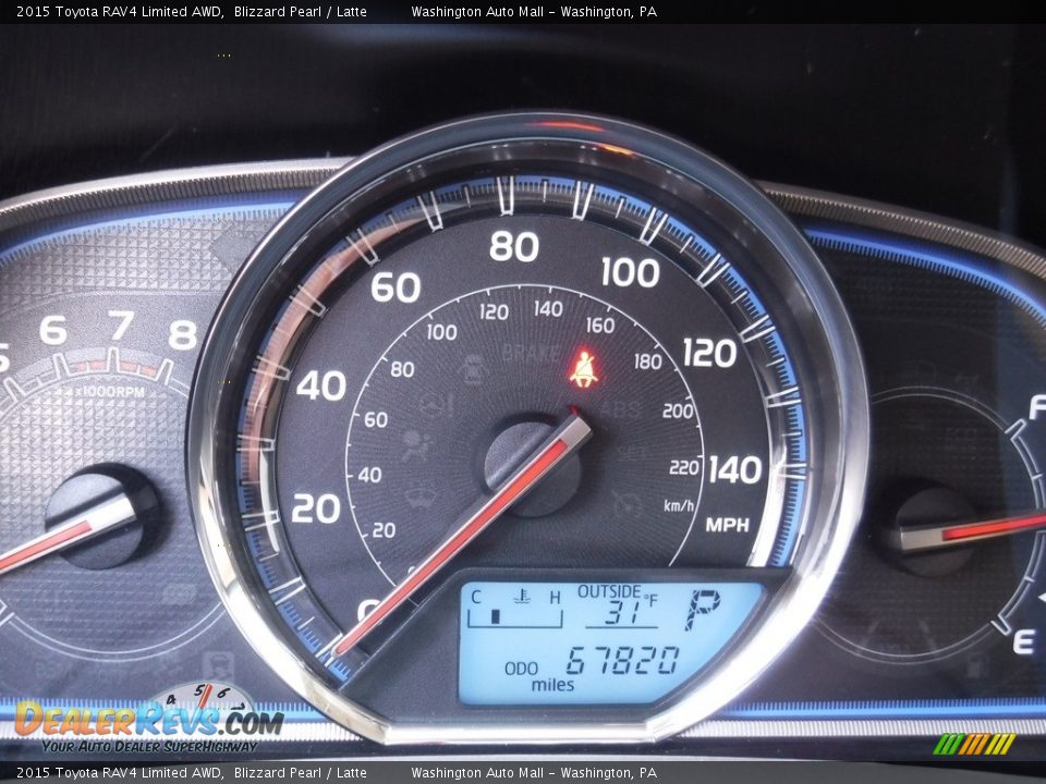 2015 Toyota RAV4 Limited AWD Blizzard Pearl / Latte Photo #30