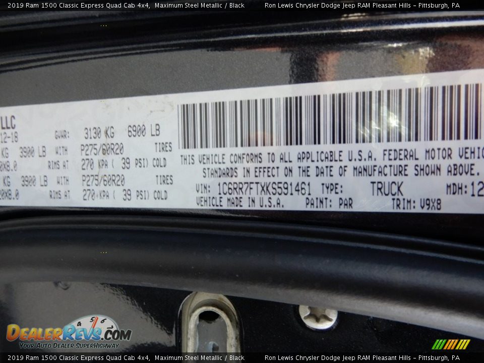 2019 Ram 1500 Classic Express Quad Cab 4x4 Maximum Steel Metallic / Black Photo #15