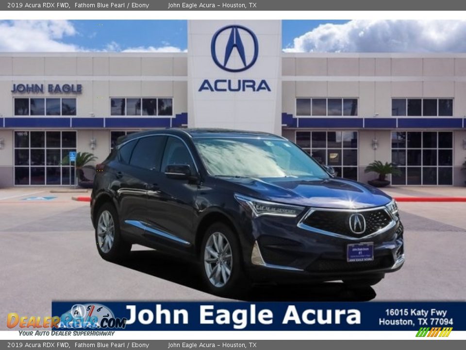 2019 Acura RDX FWD Fathom Blue Pearl / Ebony Photo #1