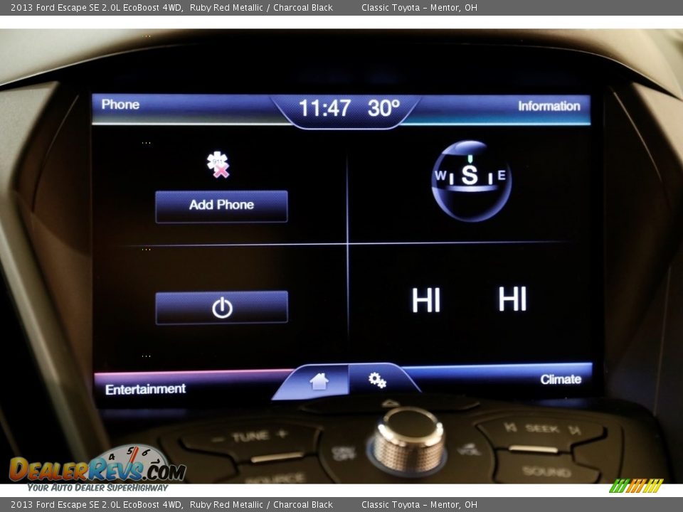 2013 Ford Escape SE 2.0L EcoBoost 4WD Ruby Red Metallic / Charcoal Black Photo #10