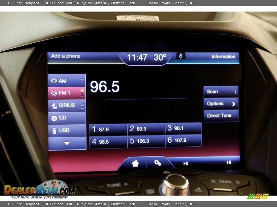 2013 Ford Escape SE 2.0L EcoBoost 4WD Ruby Red Metallic / Charcoal Black Photo #11