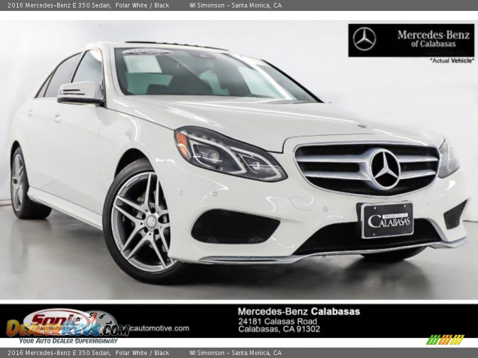 2016 Mercedes-Benz E 350 Sedan Polar White / Black Photo #1
