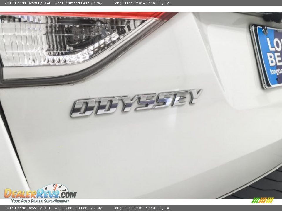 2015 Honda Odyssey EX-L White Diamond Pearl / Gray Photo #7