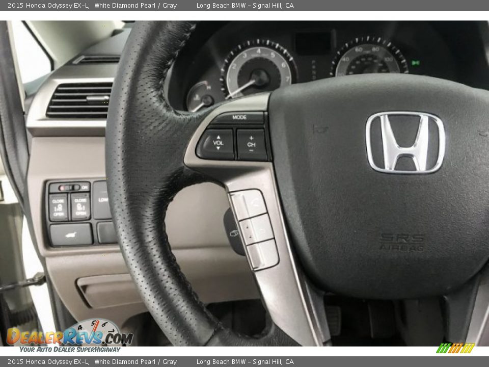 2015 Honda Odyssey EX-L White Diamond Pearl / Gray Photo #15