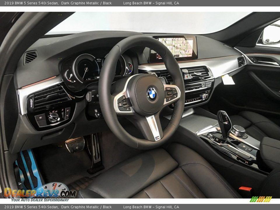 2019 BMW 5 Series 540i Sedan Dark Graphite Metallic / Black Photo #4