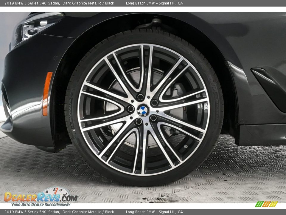 2019 BMW 5 Series 540i Sedan Dark Graphite Metallic / Black Photo #9