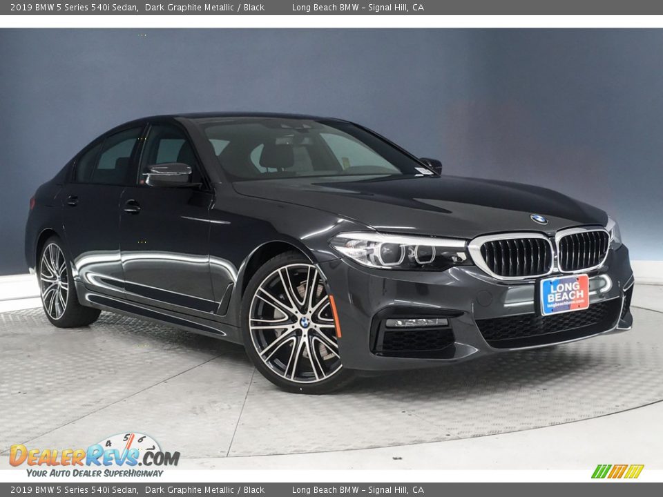 2019 BMW 5 Series 540i Sedan Dark Graphite Metallic / Black Photo #12