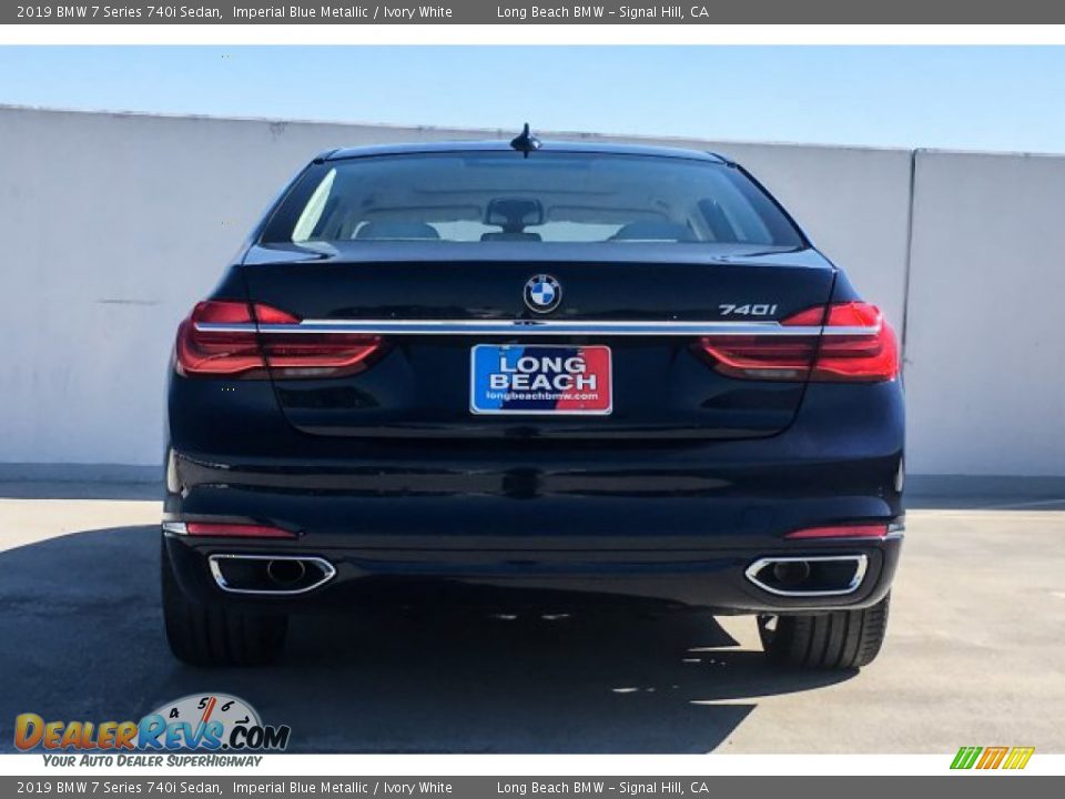 2019 BMW 7 Series 740i Sedan Imperial Blue Metallic / Ivory White Photo #3